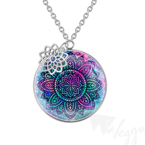 Rainbow Mandala / Přívěsek s přívěskem