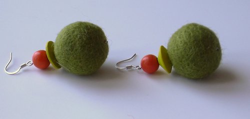 Náušnice "žonglovaná v zelené" — foto 2