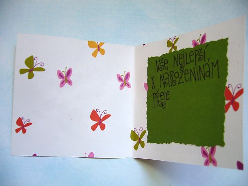 Narozeninové přáníčko MOTÝLEK — foto 2