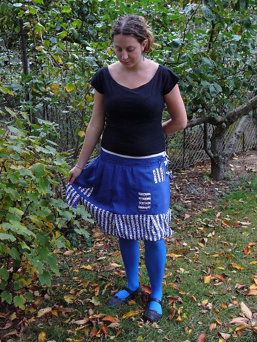 Sukně oboustranná modrobílá — foto 2