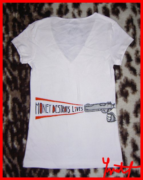 Tričko Money Destroyes Lives — foto 2