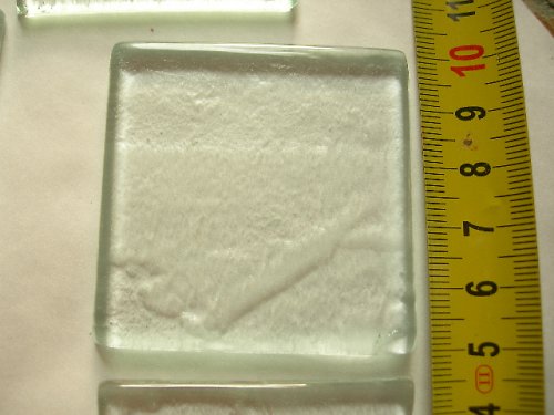 Skleněný čirý čtvereček 5 x 5 cm — foto 3