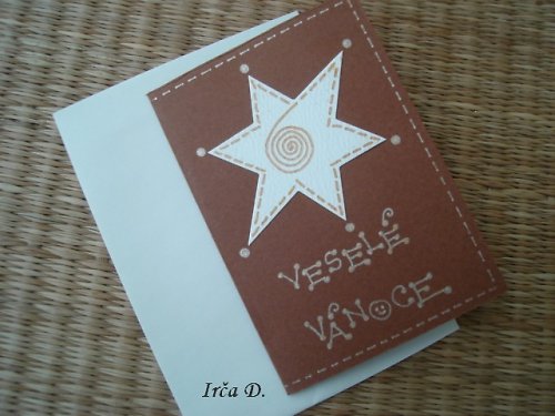 Vánoční hvězda - 3ks přáníček — foto 3