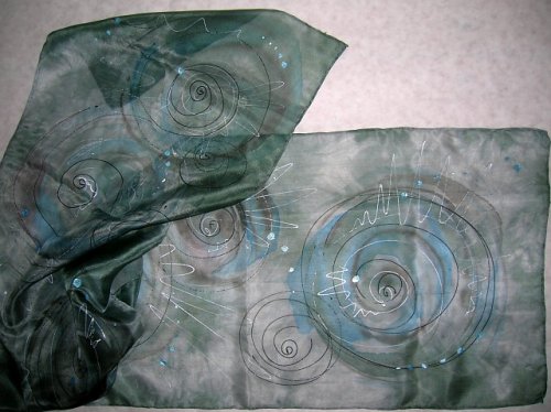 Hedvábný šál, "EKO", 28x 130 cm — foto 5