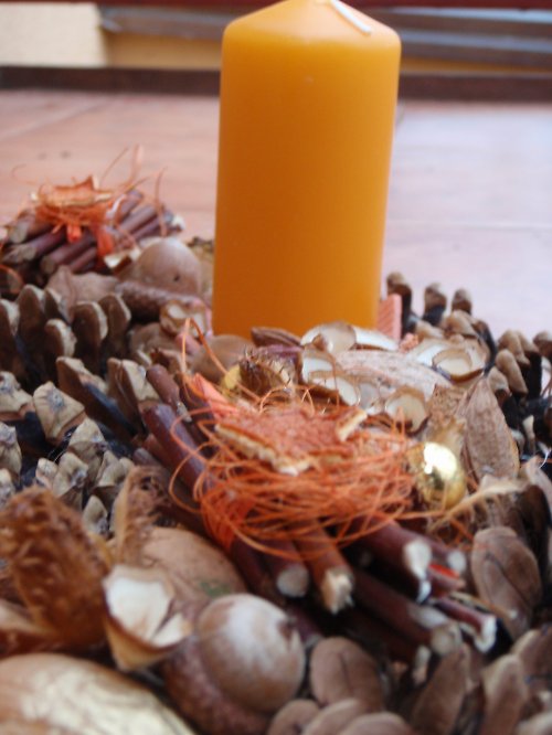 Adventní věnec - příjemně oranžový — foto 4