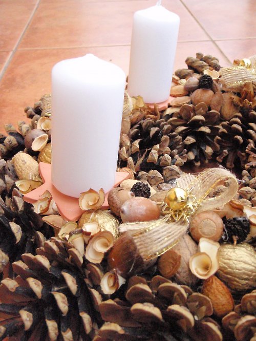 Adventní věnec - bílá přírodní — foto 2
