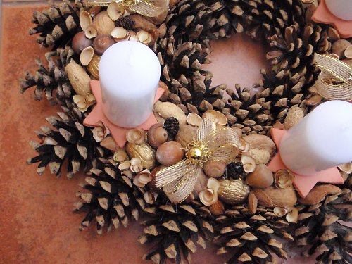 Adventní věnec - bílá přírodní — foto 4