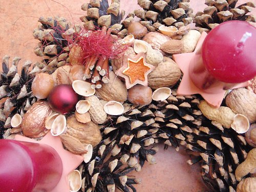 Adventní věnec - bordó — foto 2
