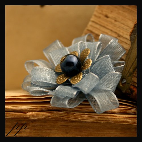 Gris et bleu - broche — foto 2
