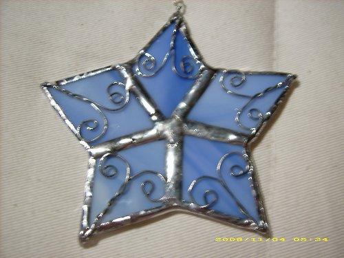 Vánoční hvězdička - vitráž, tiffany! — foto 2