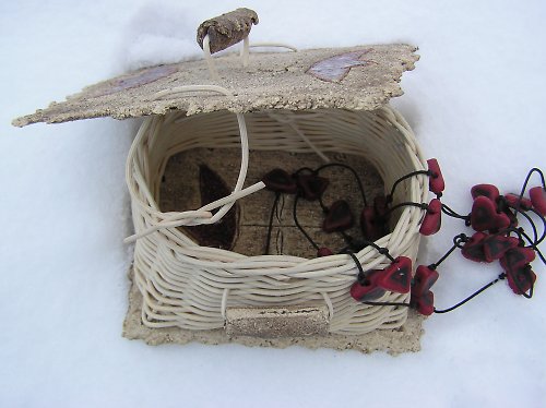 Keramická krabička opletená pedigem — foto 3