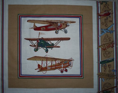 SLEVA látka (nejen) na PATCHWORK Panel Letadla II. — foto 2