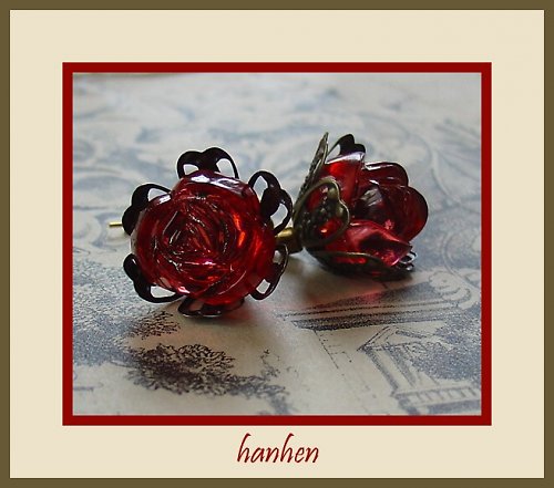 Náušnice - Qeen rose — foto 2