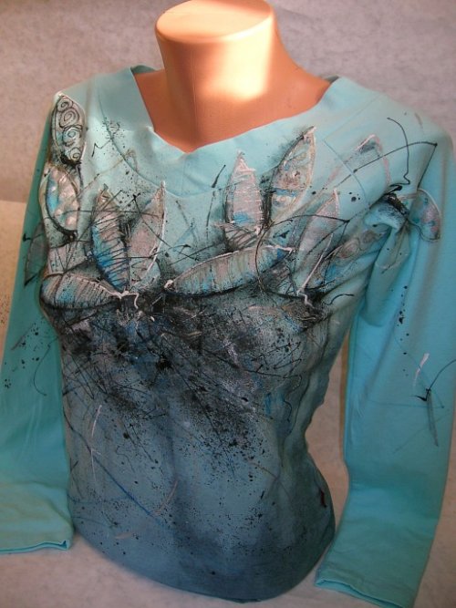 Triko dámské, "KVĚTY", L/XL — foto 2