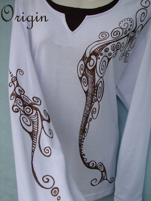 Elegantní maxi bílá s hnědou — foto 2
