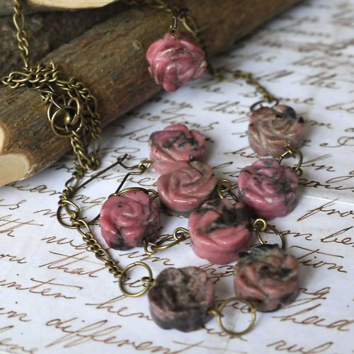 Seven vintage roses...náhrdelník — foto 2