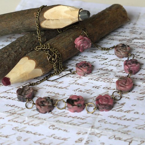 Seven vintage roses...náhrdelník — foto 4