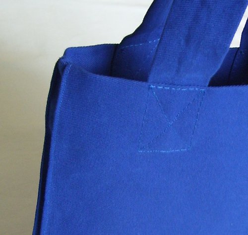Modrobílá patchwork taška — foto 2