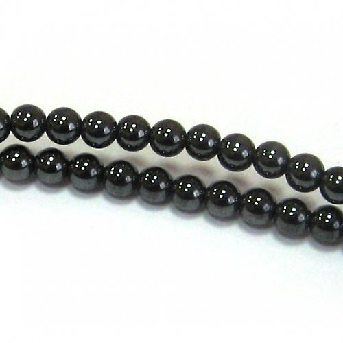 Hematit - 4 mm - 5 ks — foto 2