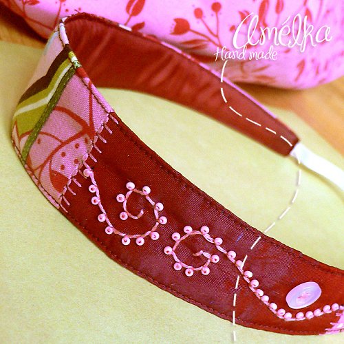 Čelenka Romantic flower red — foto 2
