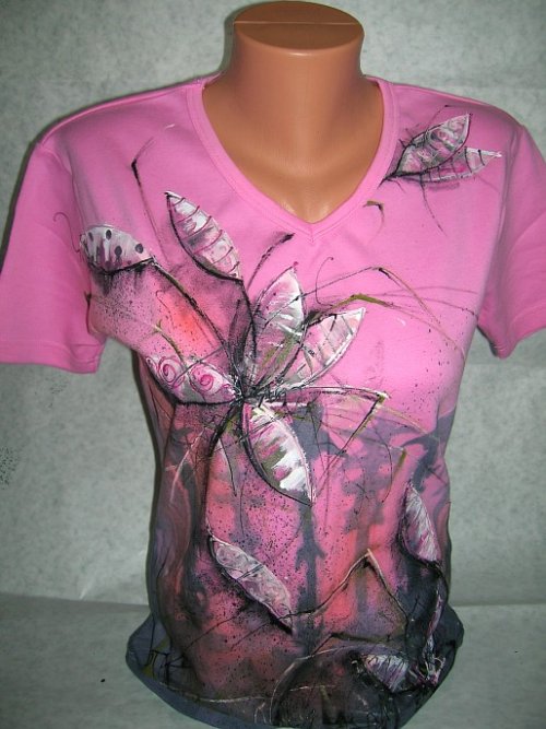 Triko dámské, "KVĚTY", XL, rezervace — foto 2