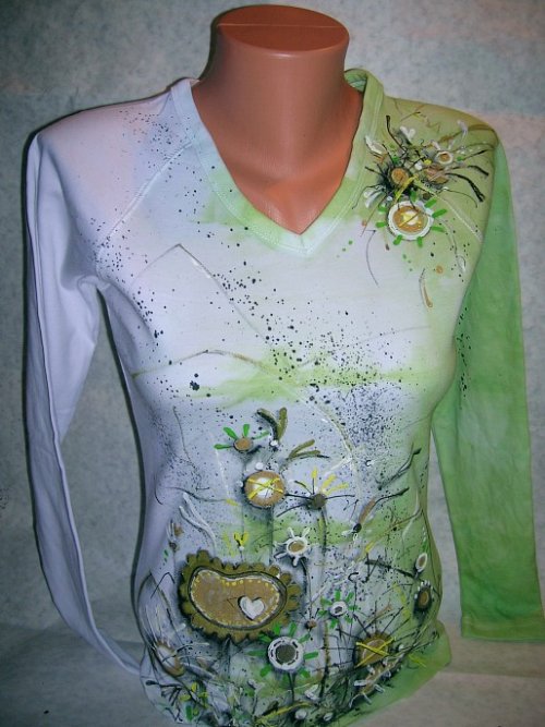 Triko dámské, "KYTKY", M, rezervace — foto 2
