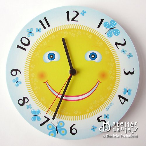 Hodiny Sluníčko_blue — foto 3