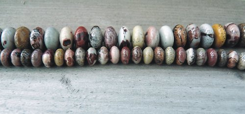 Porcelanit čočka, 8x4 mm, 2 ks — foto 2