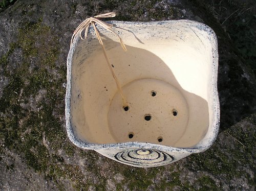 Květináč modrý s kruhy — foto 2