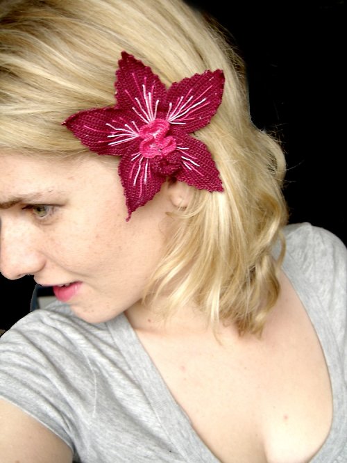 Háčkovaný květ - Orchidea — foto 2