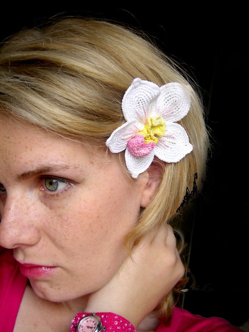 Háčkovaný květ - Phalenopsis — foto 2