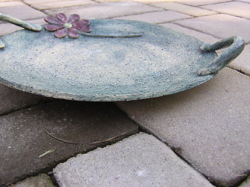 Keramický talíř modrý — foto 2