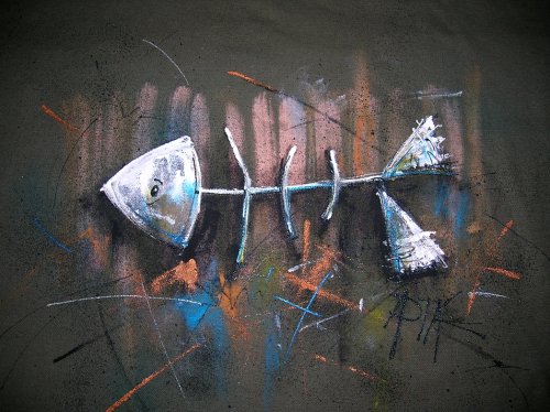 Triko pánské, "RYBÍ KOSTRA", XL — foto 4