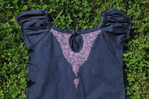 Romantické modré tričko — foto 2