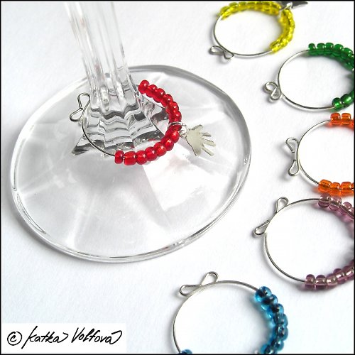 Glass charm s "pacičkama" — foto 2
