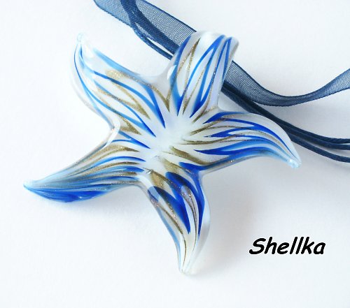 Náhrdelník,,HVĚZDICE,,zelená — foto 3
