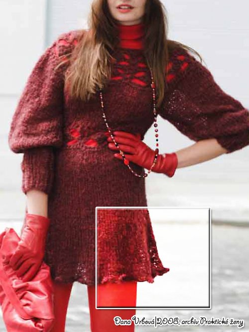 Moherová vínová tunika 50% SLEVA!!! — foto 2