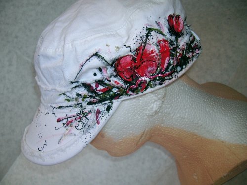 Čepice "Máky" , odrbaný vzhled — foto 4