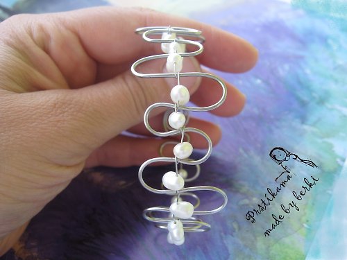 Perle, perly, perličky - Pearl bracelet — foto 3