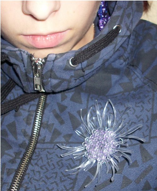 Plastic snowflake violett — foto 2