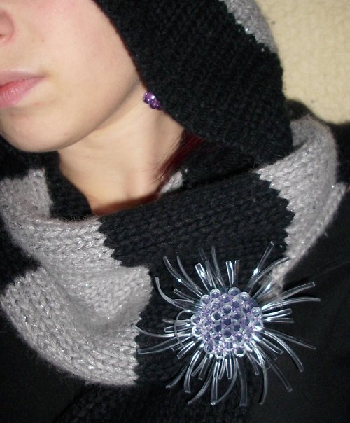 Plastic snowflake violett — foto 3