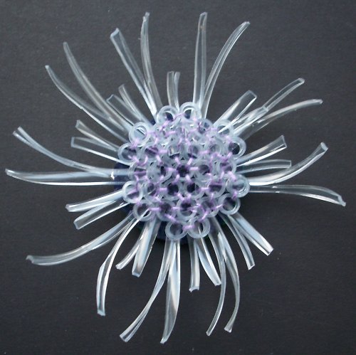 Plastic snowflake violett — foto 5