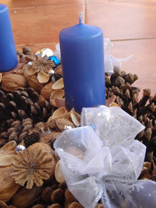 Adventní věnec v modrém ("Jemný princeznovský") - 1 — foto 2