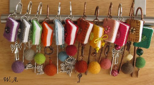 Záložka do knihy s miniaturní knížkou (tmavě hnědá) — foto 5