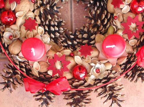 Adventní věnec v červené - 4 — foto 3