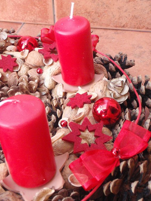 Adventní věnec v červené - 4 — foto 5