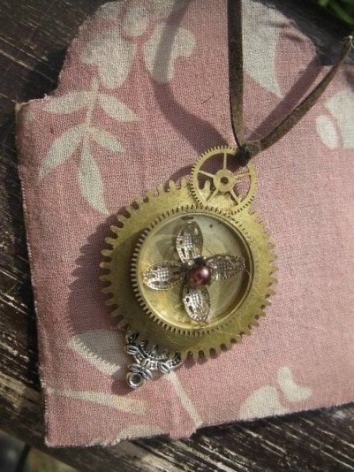 Steampunk - strieborný kvet — foto 2