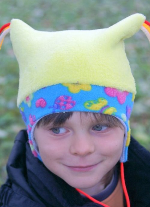 Žlutomodrý střapáček s moirou — foto 2