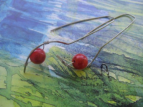 Korálové - Coral earings — foto 3