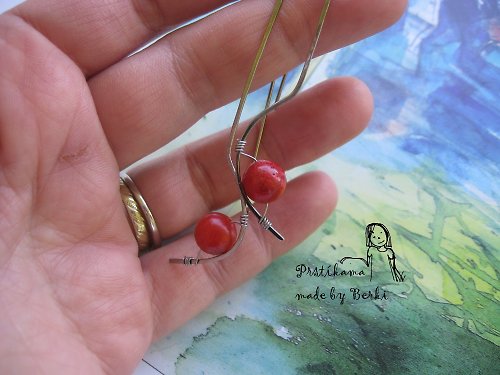 Korálové - Coral earings — foto 4